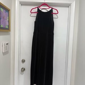 Boden petite Black velvet jumpsuit